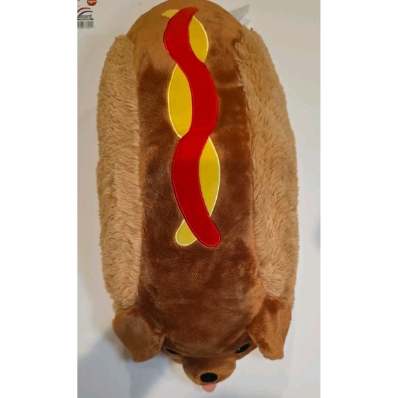 Squishable Wiener Hot Dog Soft Dachshund Plush 20" Stuffed Animal Toy Hotdog - Picture 3 of 6